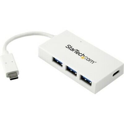 StarTech.com 4 Port USB C Hub-USB-C to 1x USB-C and 3x USB-A-USB 3.0 Hub-White