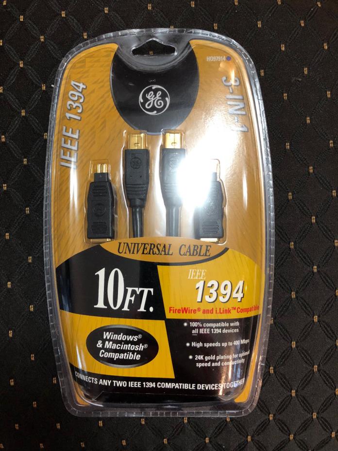 3 in 1 Ten foot Universal Cables -  Windows& Mac compatible - new sealed