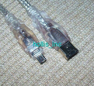 New 14 feet Dynex IEEE 1394 6-pin Male To 4-pin Male Firewire 400 Cable