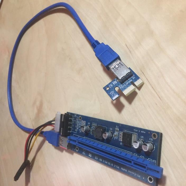 GPU crypto mining Riser Card for mounting Graphics Cards x3 PCI-E mini 6 pin PCI