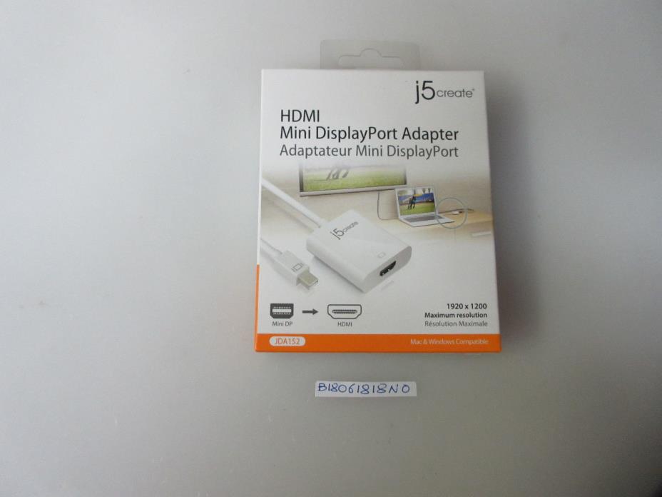 J5 Create JDA152 Mini Display Port to HDMI Adapter