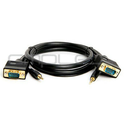 VGA Monitor Cable 3 Feet SVGA Super HD15 M/M w/3.5mm Stereo Cable