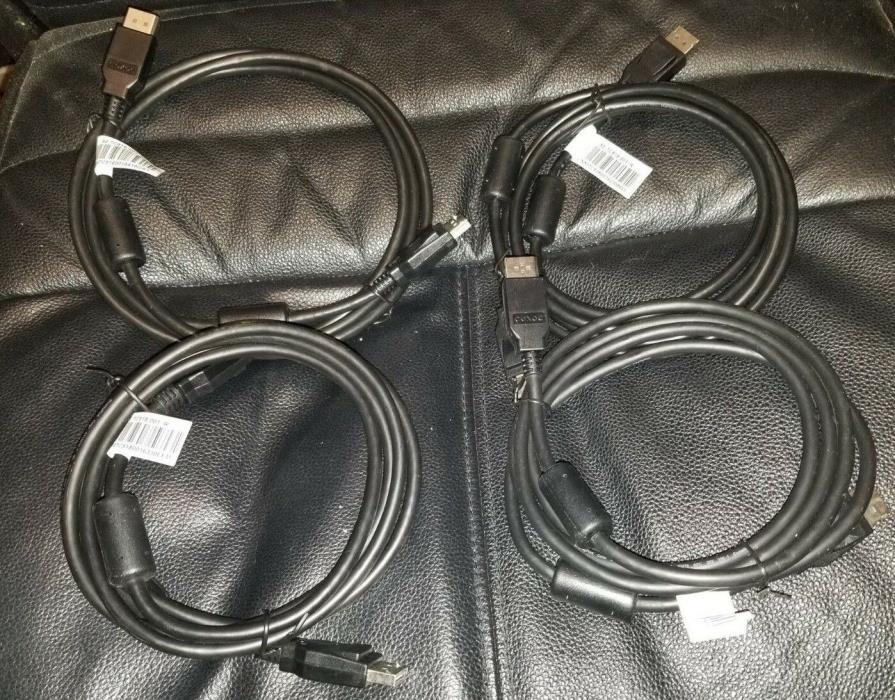 Lot of 4 Display Port cable 6FT M/M Male to Male for computer