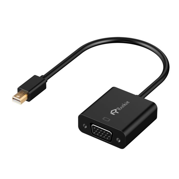 Rankie Mini DP to VGA Thunderbolt Gold Plated Mini DisplayPort to VGA Adapter