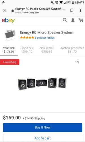 Energy RC Micro 5 Surround Sound Home Theater Speaker System Atmos