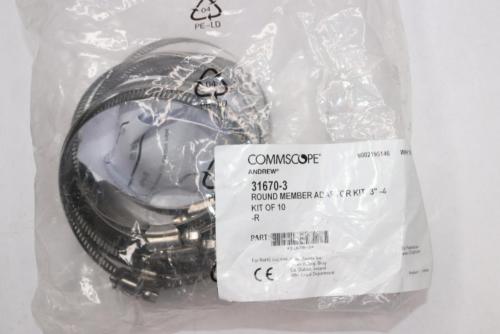 Pack of 10 - Andrew CommScope 31670-3 ROUND MEMBER ADAPTOR KIT, 3