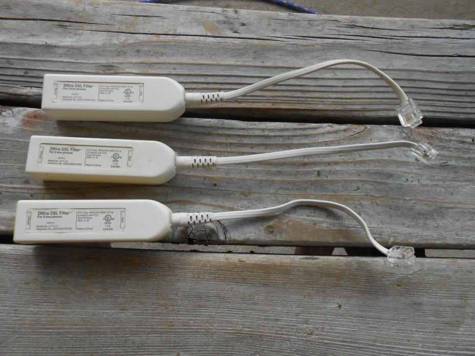 Lot of Three: 2 Wire DSL Filter Model LFT 4-2, 3 Filters