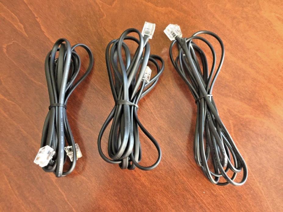 6 to 7 Foot Telephone Cable RJ11 Male to Male Phone Line Cords (Pack of 3 Cords)