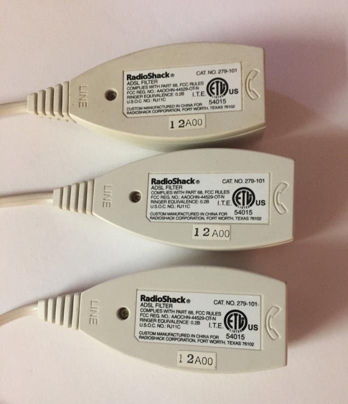 Radio Shack ADSL Broadband Telephone Filter 279-101