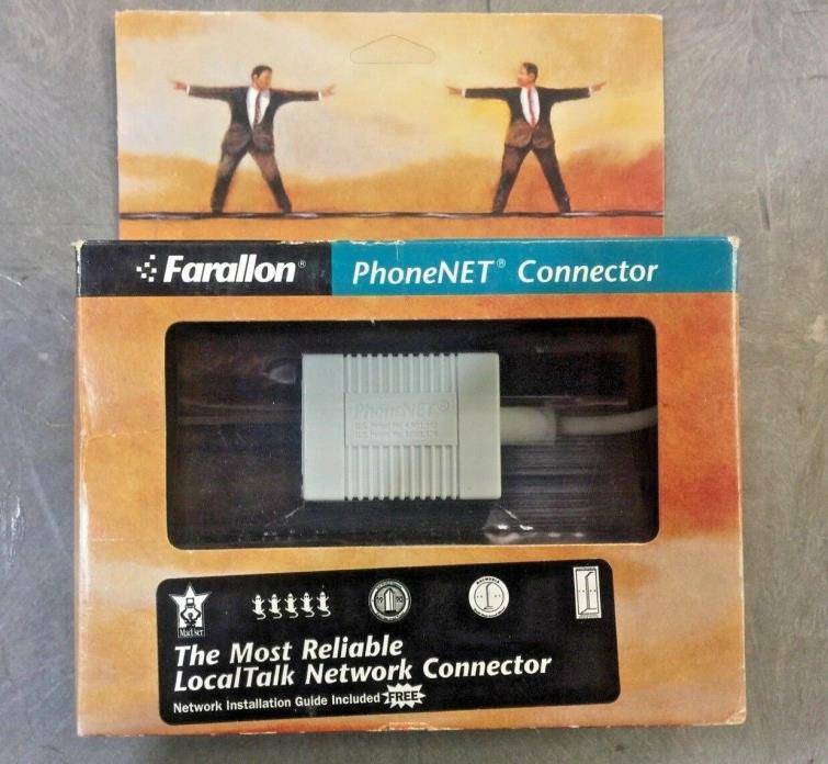 NEW Farallon PhoneNET Apple Mac Serial 2-Port RJ-11 Localtalk /Appletalk Adapter