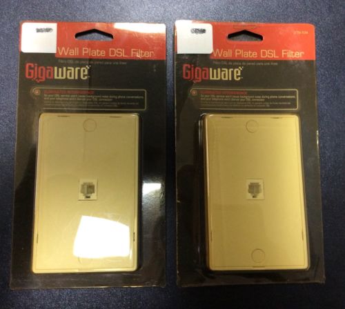 Lot Of 2 Gigaware 279-104 Wall Plate DSL Filter