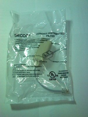 Siecor Corded Distributed Filter ~ In Line ~ New