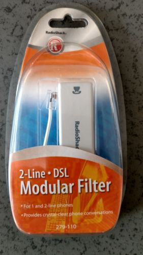 RADIO SHACK 2-Line DSL Modular Phone Filter - Catalog #279-110, new in package