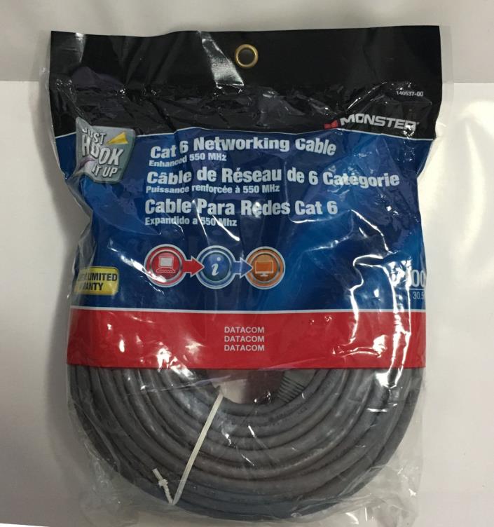 Monster Networking Cable Cat 6 550 Mhz 100' 140537-00
