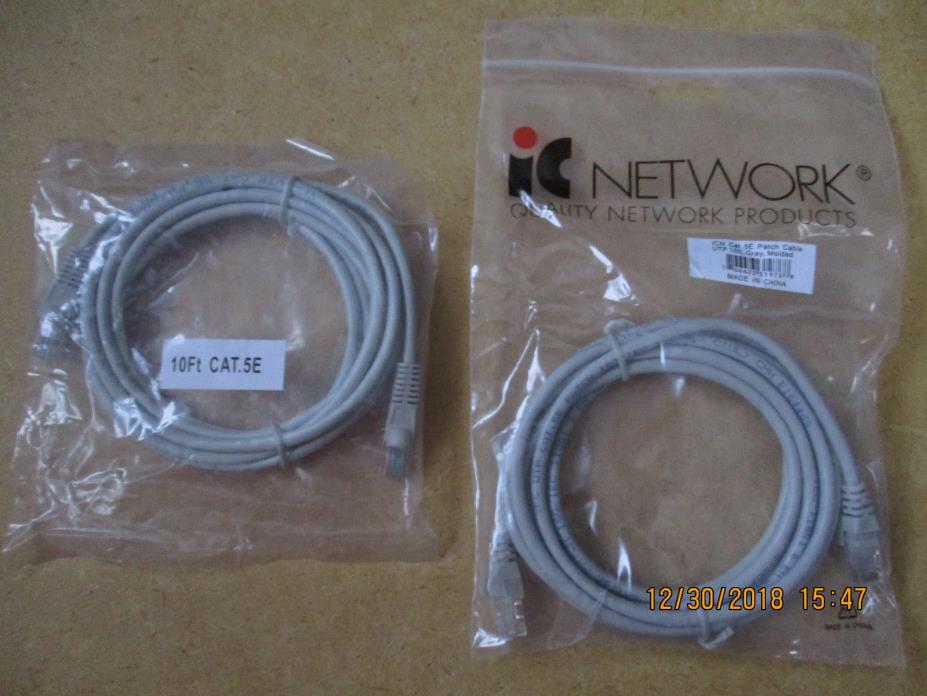 Lot of 7 New CAT5e Ethernet Patch Cables (6/10';1/15')