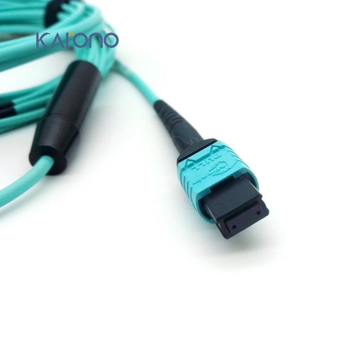 15M MPO/MTP to MPO 40G OM3 8-core Fiber Optic Cable for QSFP+Transceivers Female