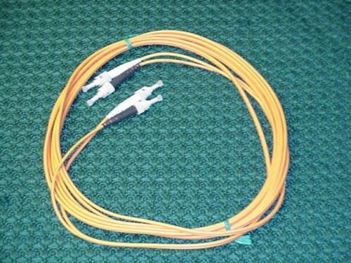 15 Foot ST-ST Fiber Optic Cable Duplex M/M ST to ST NEW!
