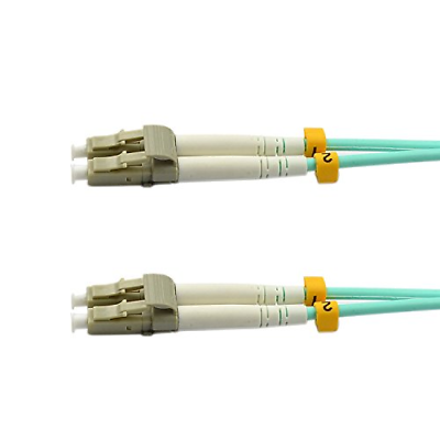 CableJoy LC-LC 10GB 50/125 OM3 Duplex Multimode PVC Fiber Optic Cable, Aqua 5