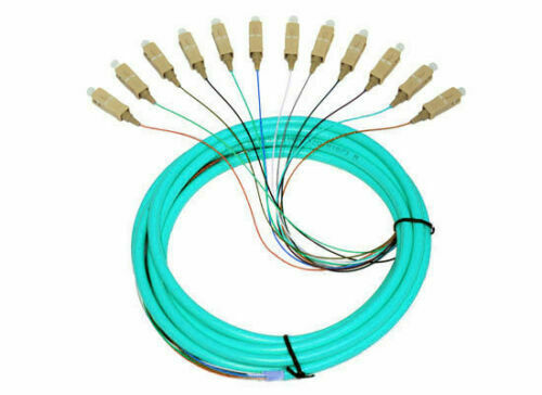 12 Strand 50 /125 Fiber Optic Pigtails 3m SC/UPC OM3 Multimode -07565