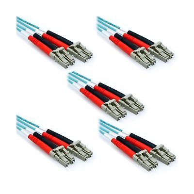 2 Meter (Pack of 5) LC/LC 10GB Duplex 50/125 Multimode OM3 Fiber Patch Cable ...