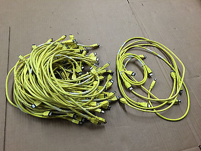 Lot of 50 Cisco GBIC CAB-GS-50CM 5 CAB-GS-1M Switch Loop Cable Yellow Used
