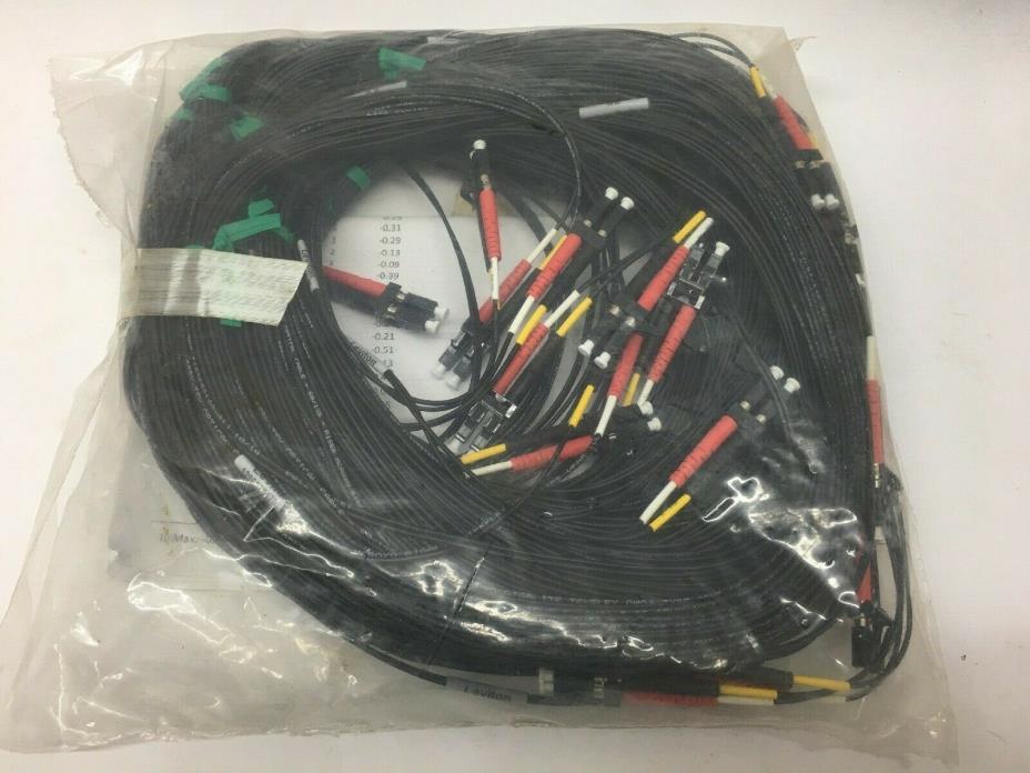 10-Meter Fiber Optic Cable Assembly (Lot of 12) FPC-M2RD1CC-010MAB-BLK Leviton