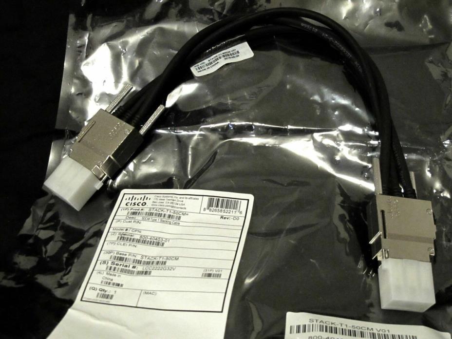 NEW Cisco STACK-T1-50CM= 800-40403-01 StackWise 480 Stacking Cable Catalyst 3850