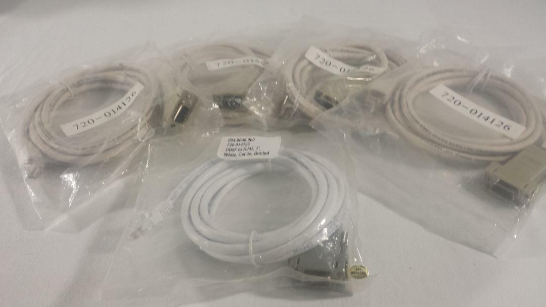 5-New Juniper Networks DB9F to RJ45 White CAT 5E Booted 720-014126 094-0040-000