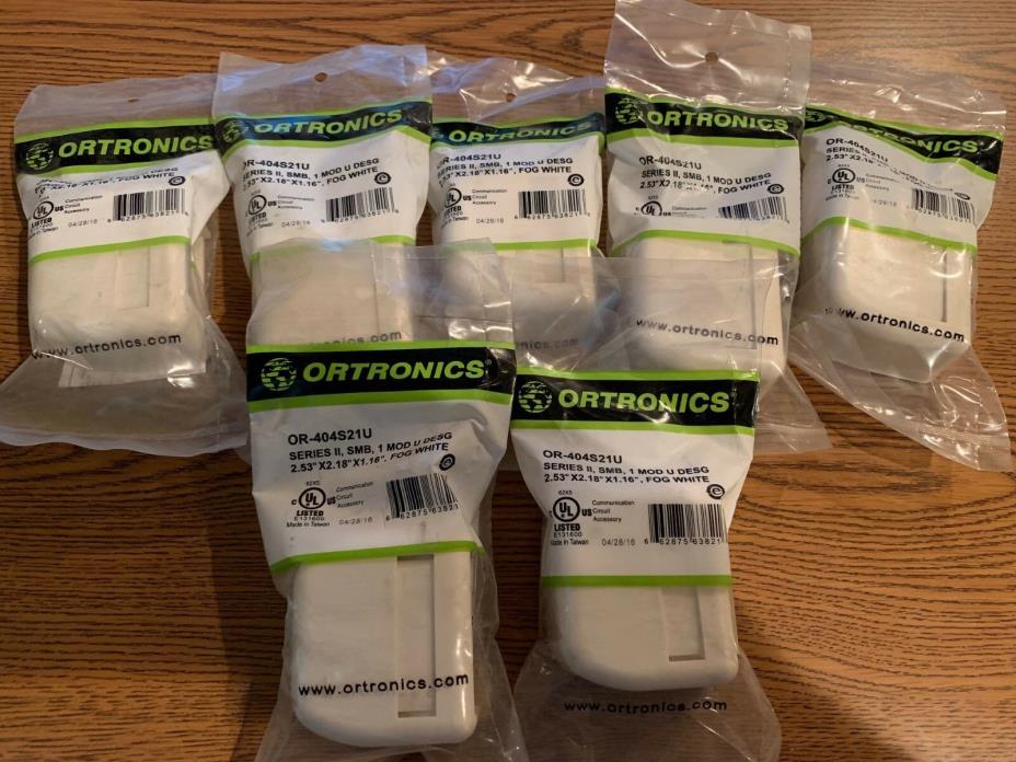 LOT OF 7 FACTORY SEALED! ORTRONICS FOG WHITE SERIES II SMB OR-404S21U