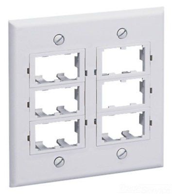 Panduit CFPF12EI-2G 2-Gang 12-Port Vertical Mounting Faceplate Kit, Electric