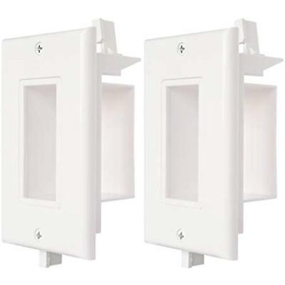 Recessed Wall Plate WI1010-2 Pack Decorative Wallplate With Fly Mounting Wings