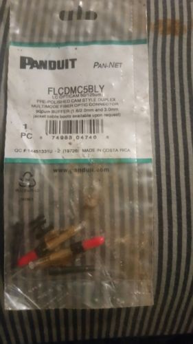 Panduit FLCDMC5BLY Opticam LC Duplex OM2 Multimode 50 Fiber Connector ~STSI