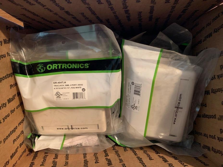 LOT OF 11 FACTORY SEALED! ORTRONICS FOG WHITE 4 PORT TRACJACK SMB OR-404TJ4
