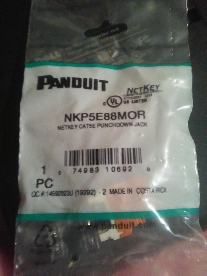 NEW Panduit NKP5E88MOR NetKey Cat5e Punchdown Jack SEALED cat 5e punch down