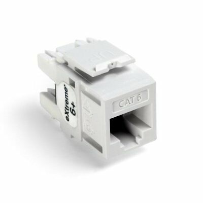 Leviton 61110-BW6 Extreme Quick Port Connector, White, 25-Pack
