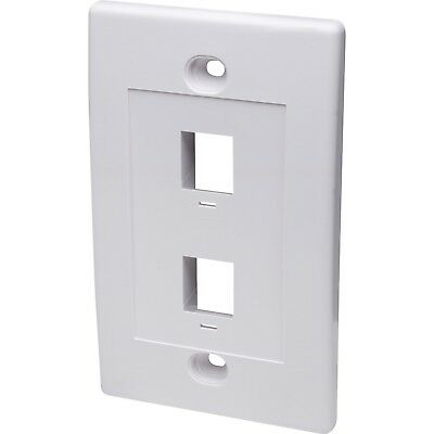 Intellinet Network Solutions 2 Outlet Wall Plate, White