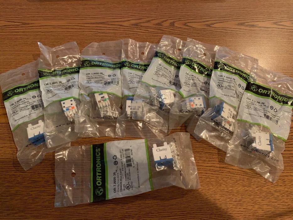 LOT OF 9 FACTORY SEALED! ORTRONICS BLUE CLARITY TRACJACKS OR-TJ600-36