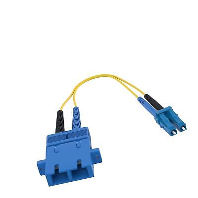 CableRack SC Female to LC Male 9/125 Singlemode Duplex Hybrid Adapter Convert...