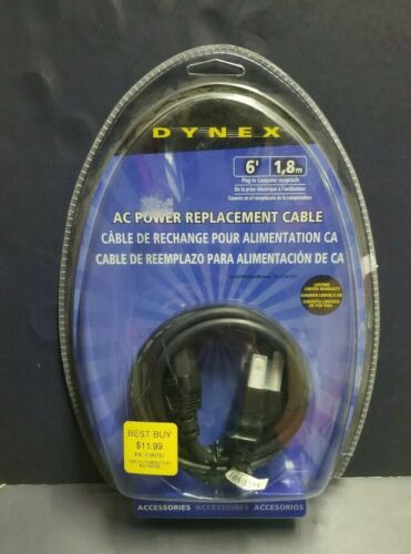 Dynex DX-C101751 6' AC Power Replacement Cable, New