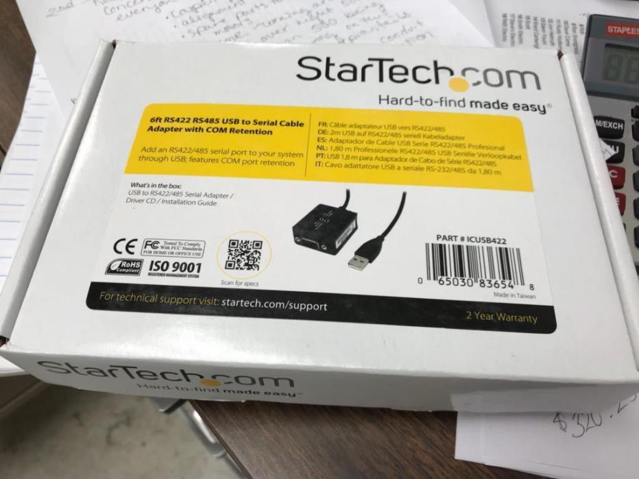 STEC-ICUSB422-StarTech.com 6-Feet Professional RS422/485 USB Serial Cable Adapt