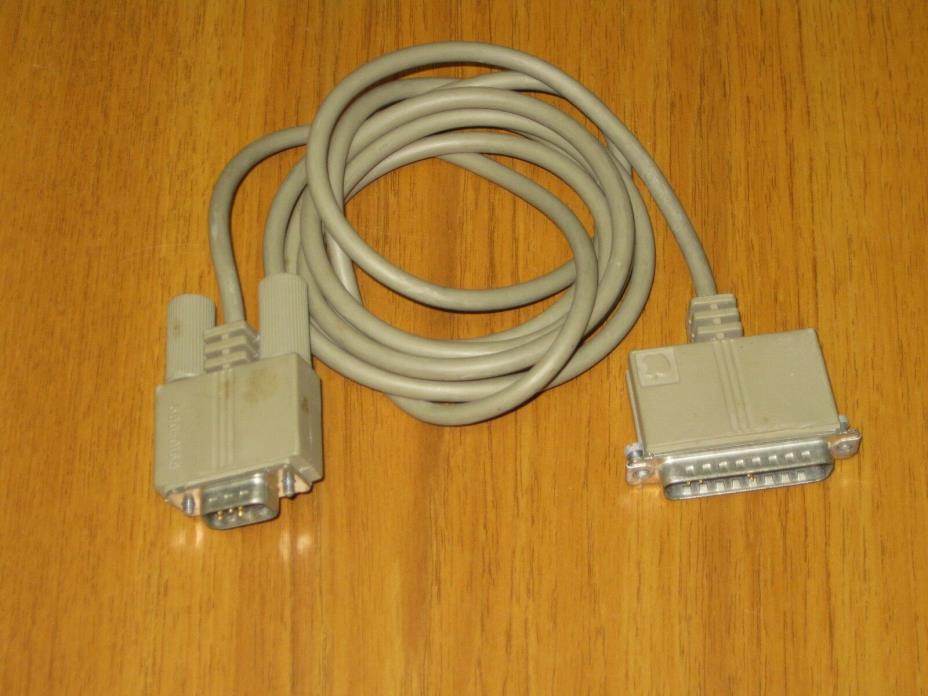 Genuine Apple Imagewriter Serial Cable Square Plug 590-0169 - UNTESTED