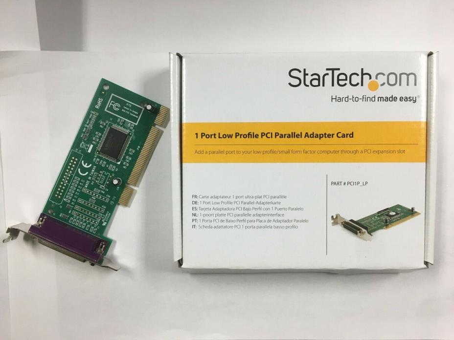 NEW STARTECH 1 PORT LOW PROFILE PCI PARALLEL ADAPTER CARD