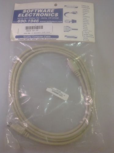 Software Electronics 6ft PS/2 6DIN M/M (Male to Male) Cable, New