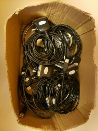 Lot of 14 USED USB IEEE 1284 DB25 25-Pin Parallel Printer Adapter Cable Cord
