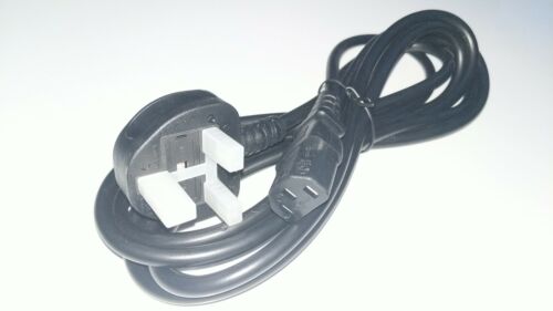 Power Cord UK Plug to IEC Cable (PC Mains Lead) 3m