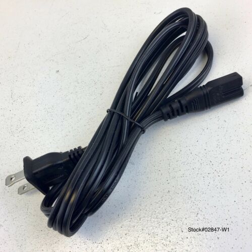(ONE NEW) Vericom IS-08A 2 Prong 7A 125V E364974 Black Power Cord FREE SHIPPING.
