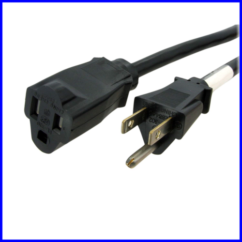 .Com 6 Ft Power Extension Cord NEMA 5 15R To 15P 16 AWG Cable 125 Volts At 13 Am