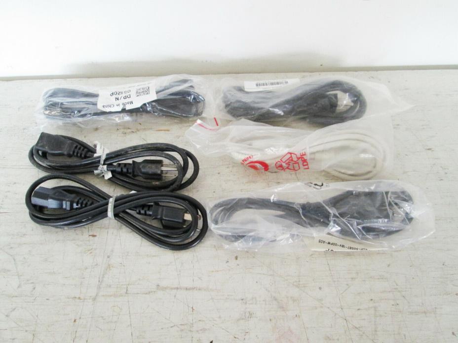 LOT OF 6 - Assorted Computer / Printer / Universal Power Cords 6ft AC 3-prong