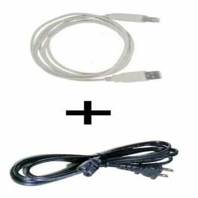 AC Power Cord+USB Cable for Epson Stylus CX7000F/CX7450/CX7800/CX8400 Printer