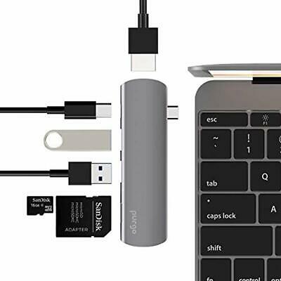 Purgo Single USB C Hub Adapter Dongle For MacBook Air 2018, 12-Inch, Pro, XPS 4K